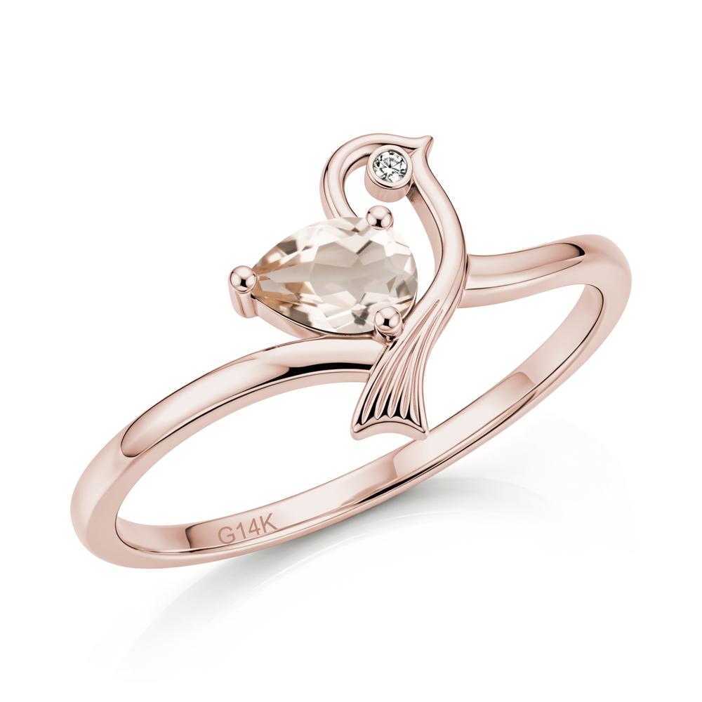Pear Cut Alexandrite Bird Inspired Ring - LUO Jewelry #gemstone_Morganite