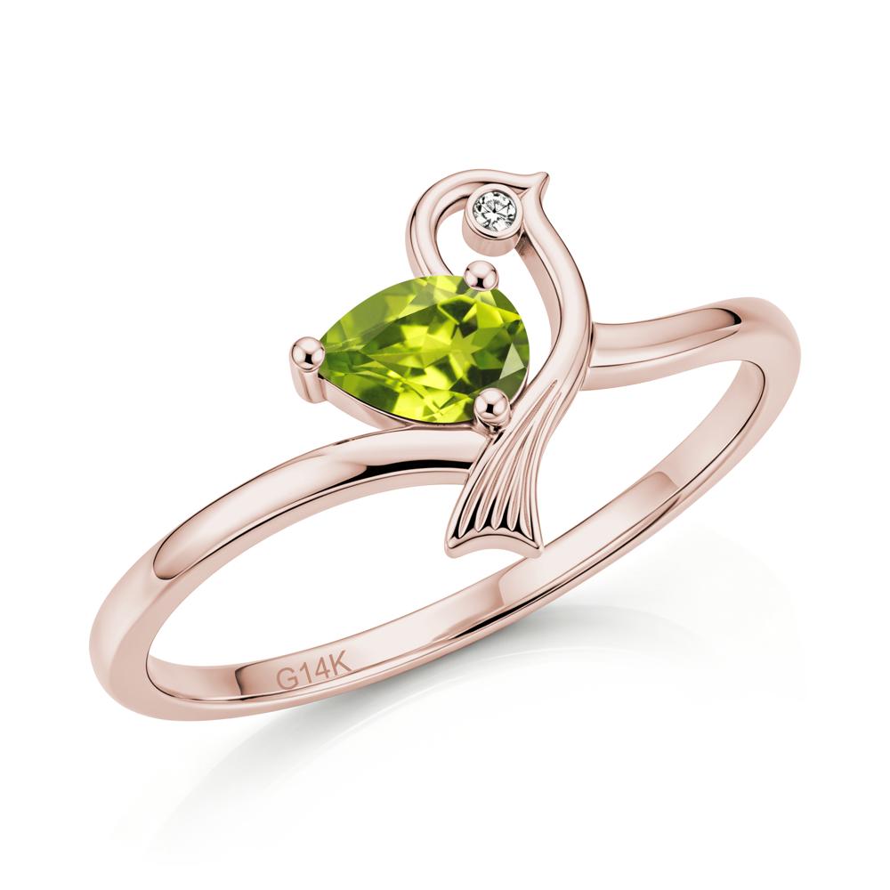 Pear Cut Alexandrite Bird Inspired Ring - LUO Jewelry #gemstone_Peridot