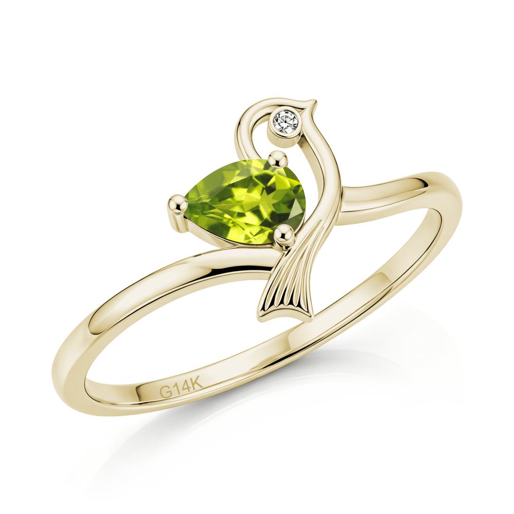 Pear Cut Alexandrite Bird Inspired Ring - LUO Jewelry #gemstone_Peridot