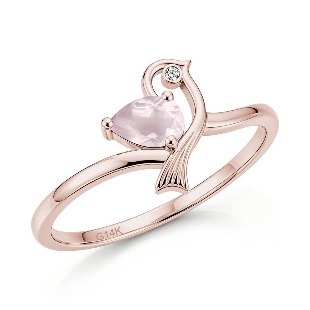 Pear Cut Alexandrite Bird Inspired Ring - LUO Jewelry #gemstone_Rose Quartz
