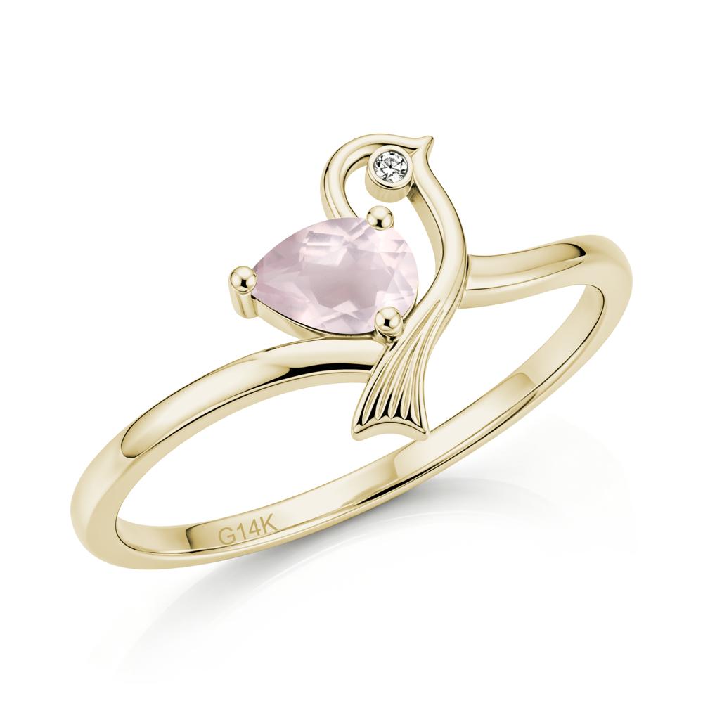 Pear Cut Alexandrite Bird Inspired Ring - LUO Jewelry #gemstone_Rose Quartz