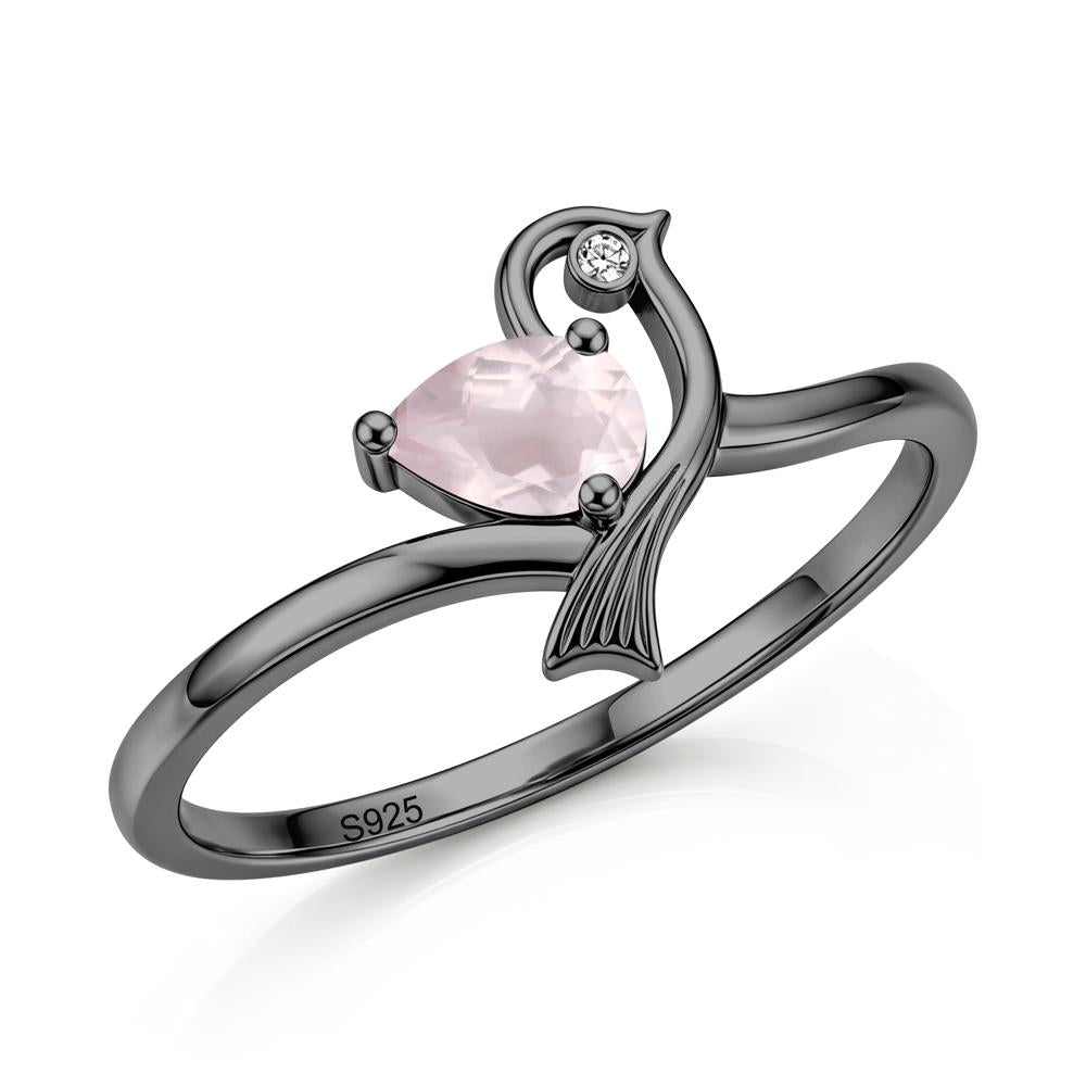 Pear Cut Alexandrite Bird Inspired Ring - LUO Jewelry #gemstone_Rose Quartz