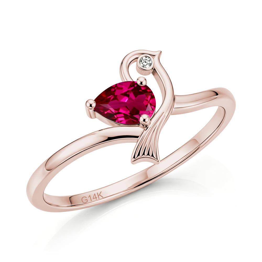 Pear Cut Alexandrite Bird Inspired Ring - LUO Jewelry #gemstone_Ruby