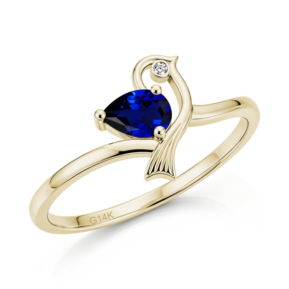 Pear Cut Alexandrite Bird Inspired Ring - LUO Jewelry #gemstone_Sapphire