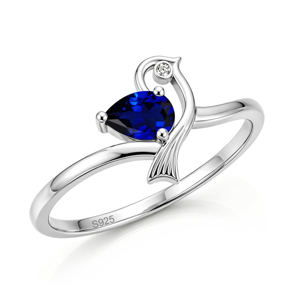 Pear Cut Alexandrite Bird Inspired Ring - LUO Jewelry #gemstone_Sapphire