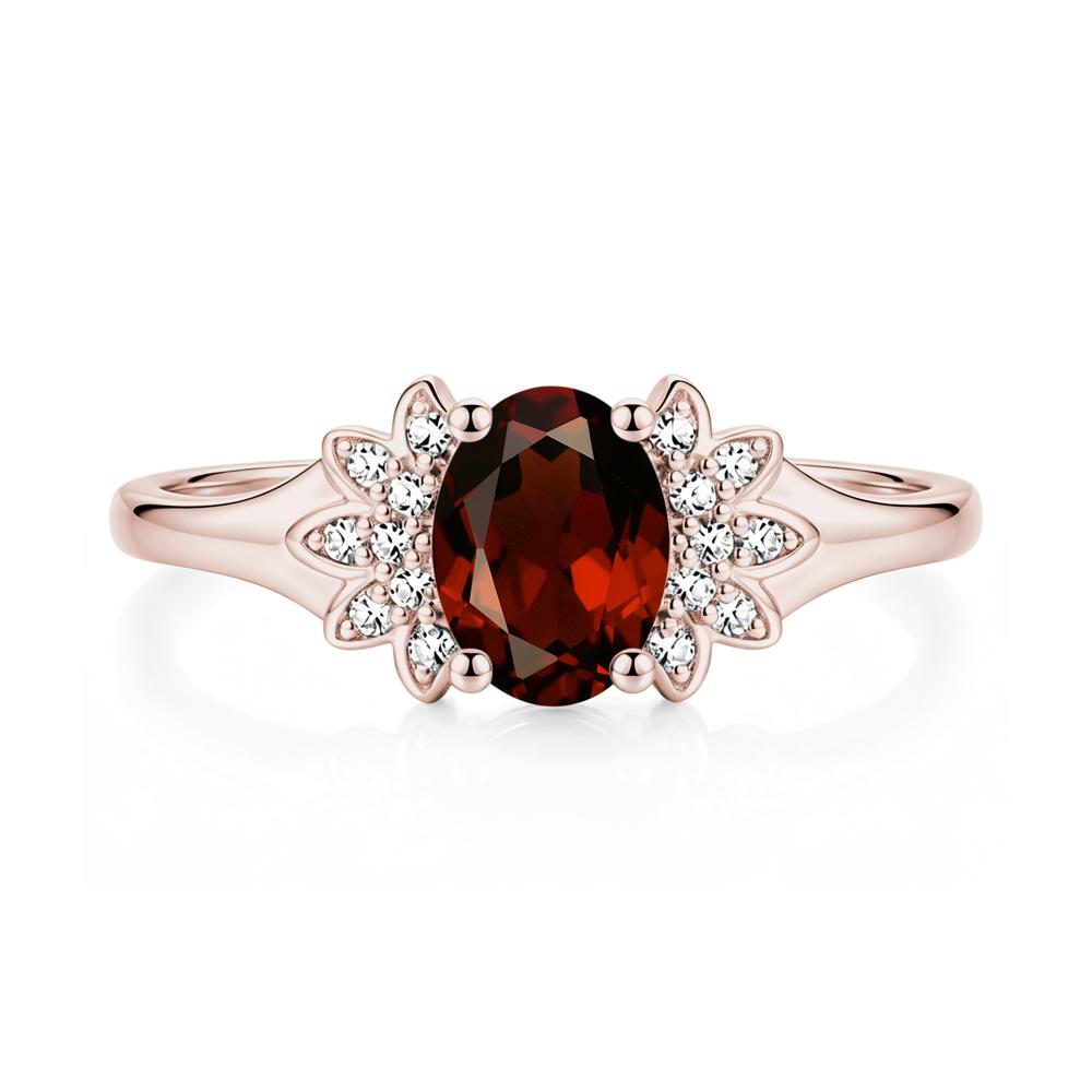 Oval Shaped London Blue Topaz Cluster Cocktail Ring - LUO Jewelry #gemstone_Garnet