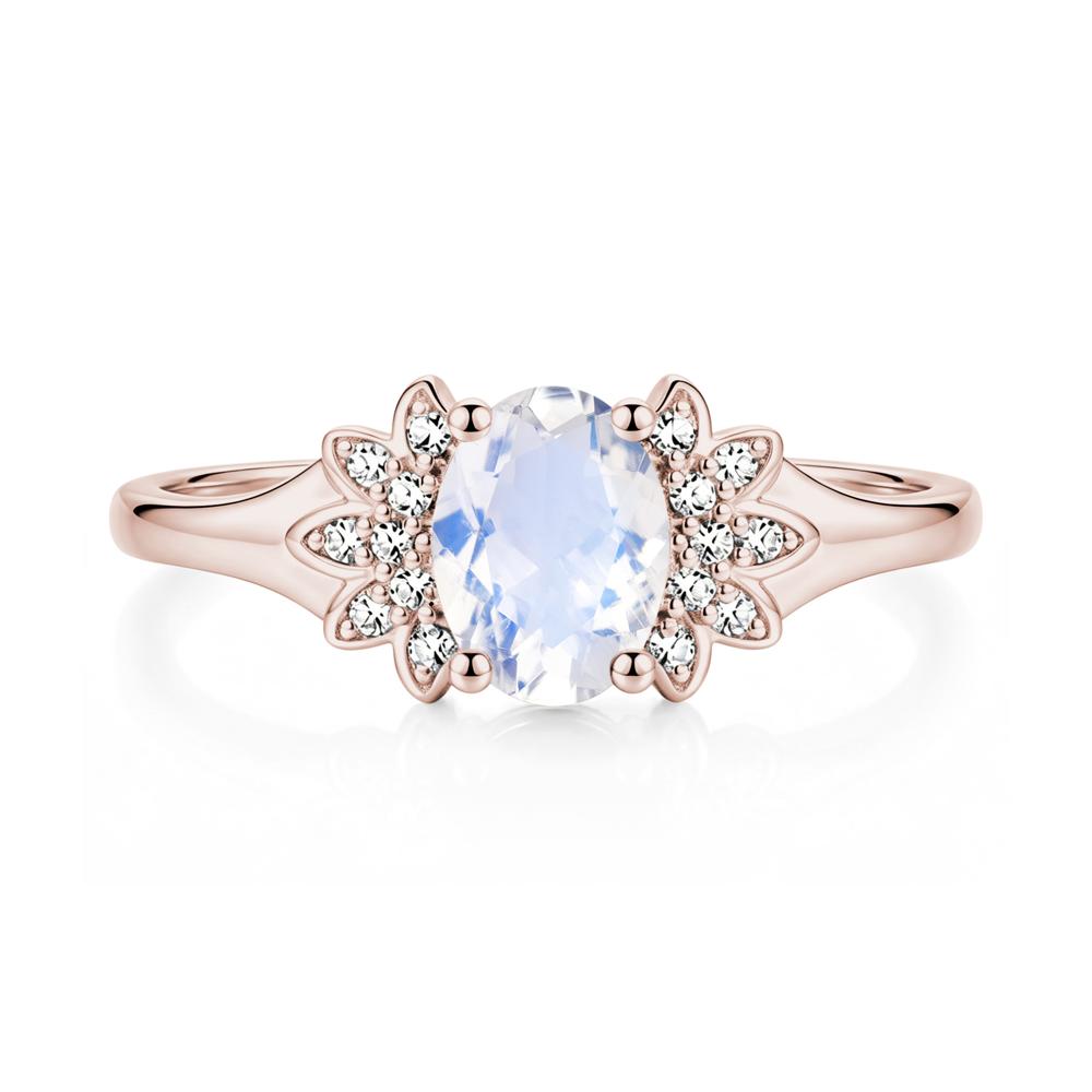 Oval Shaped London Blue Topaz Cluster Cocktail Ring - LUO Jewelry #gemstone_Moonstone