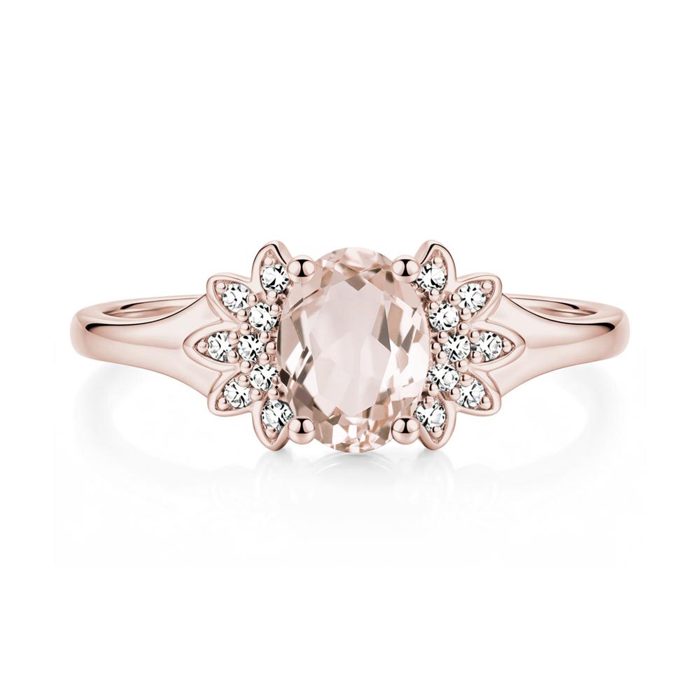 Oval Shaped London Blue Topaz Cluster Cocktail Ring - LUO Jewelry #gemstone_Morganite
