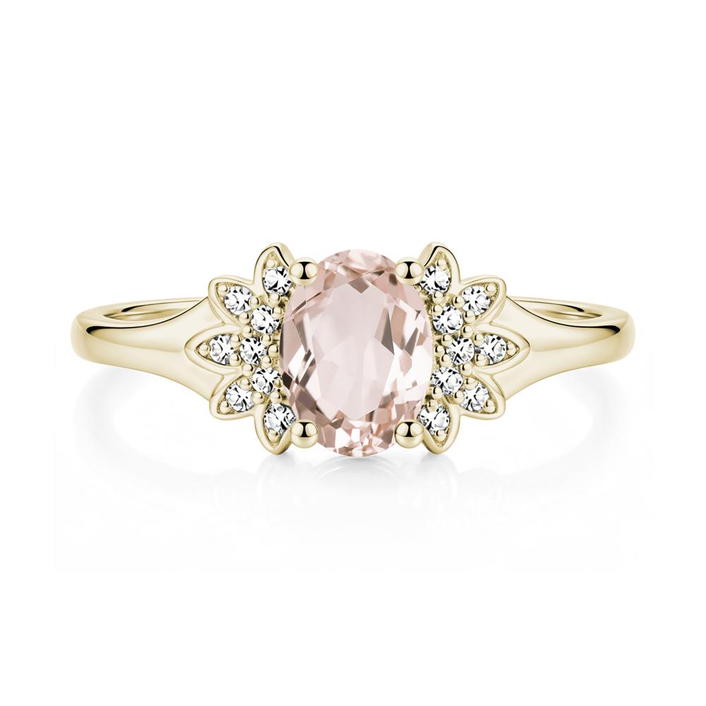Oval Shaped London Blue Topaz Cluster Cocktail Ring - LUO Jewelry #gemstone_Morganite