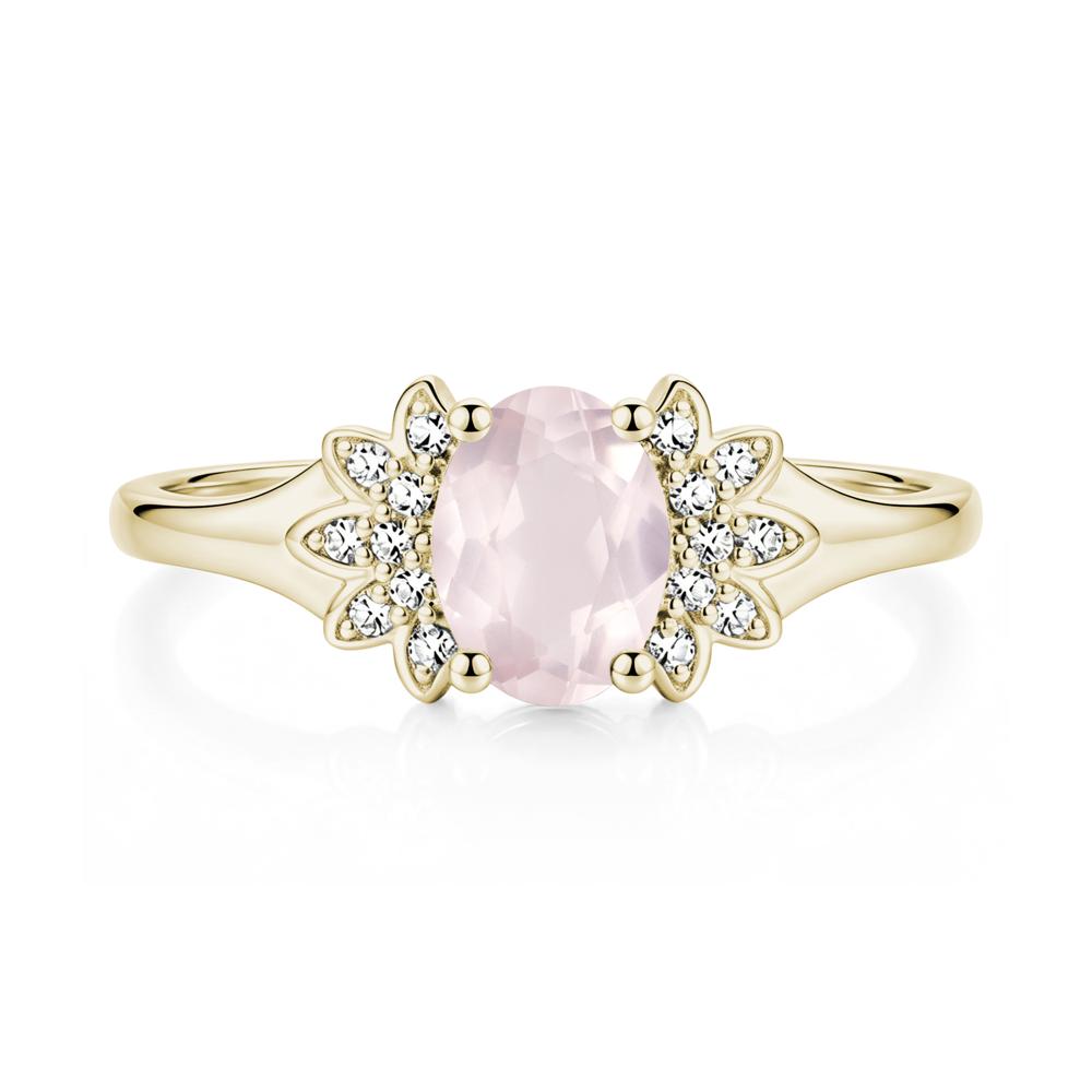 Oval Shaped London Blue Topaz Cluster Cocktail Ring - LUO Jewelry #gemstone_Rose Quartz
