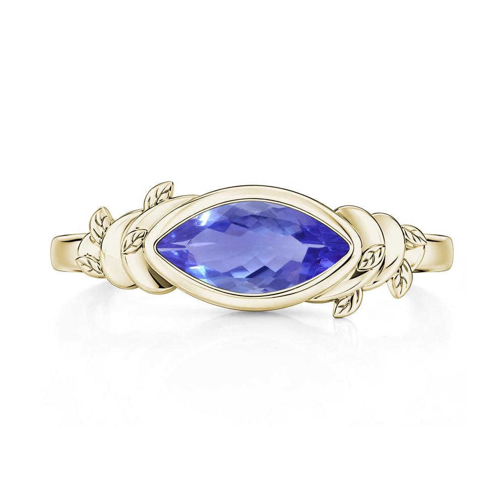 East West Marquise Cut Garnet Leaf and Vine Ring - LUO Jewelry #gemstone_Tanzanite