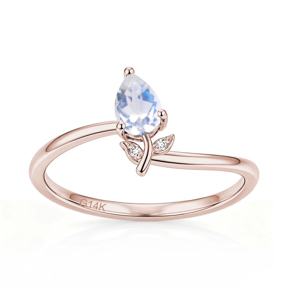 Nature Inspired Pear Cut Sapphire Floral Ring - LUO Jewelry #gemstone_Moonstone