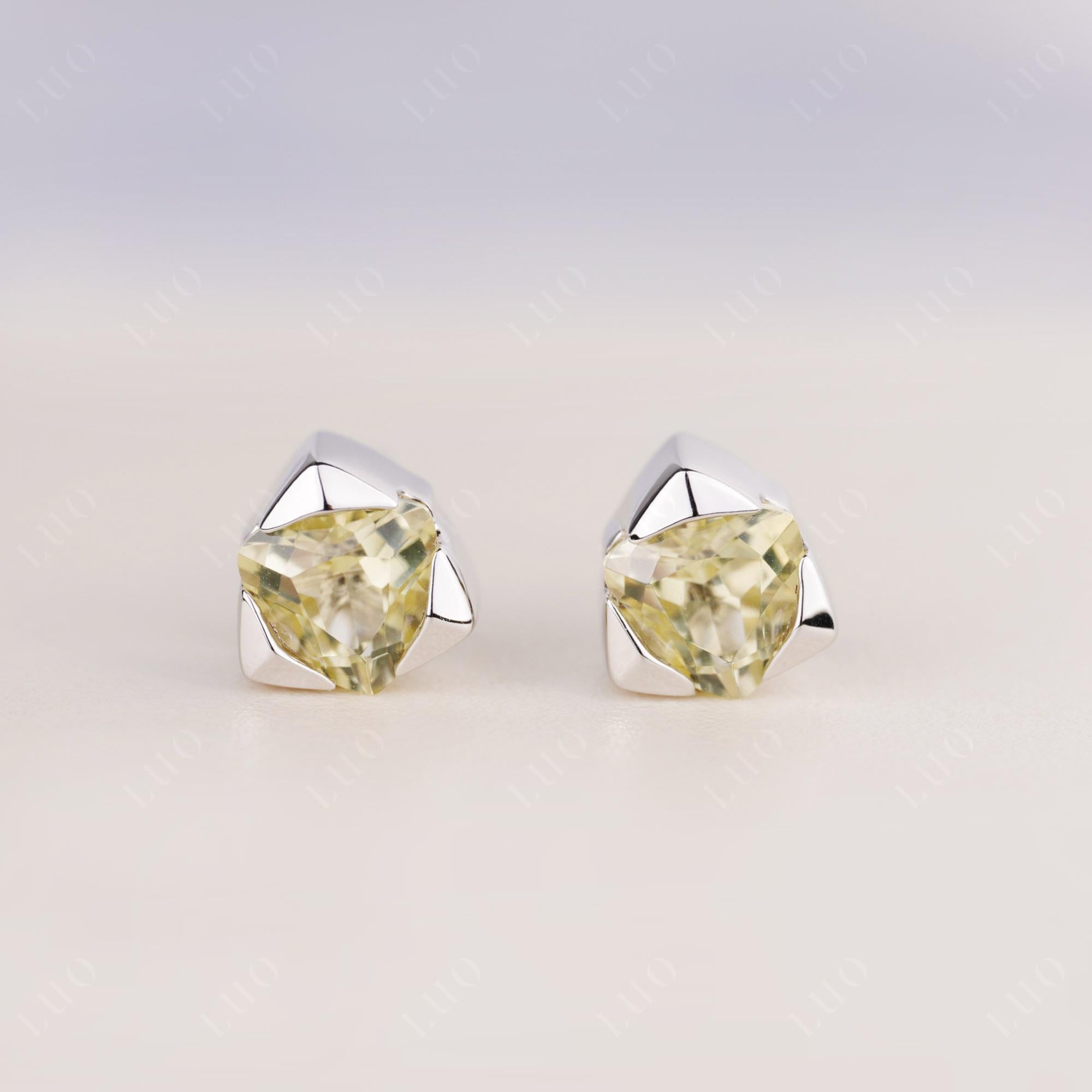 Lemon Quartz Magen David Earrings - LUO Jewelry 