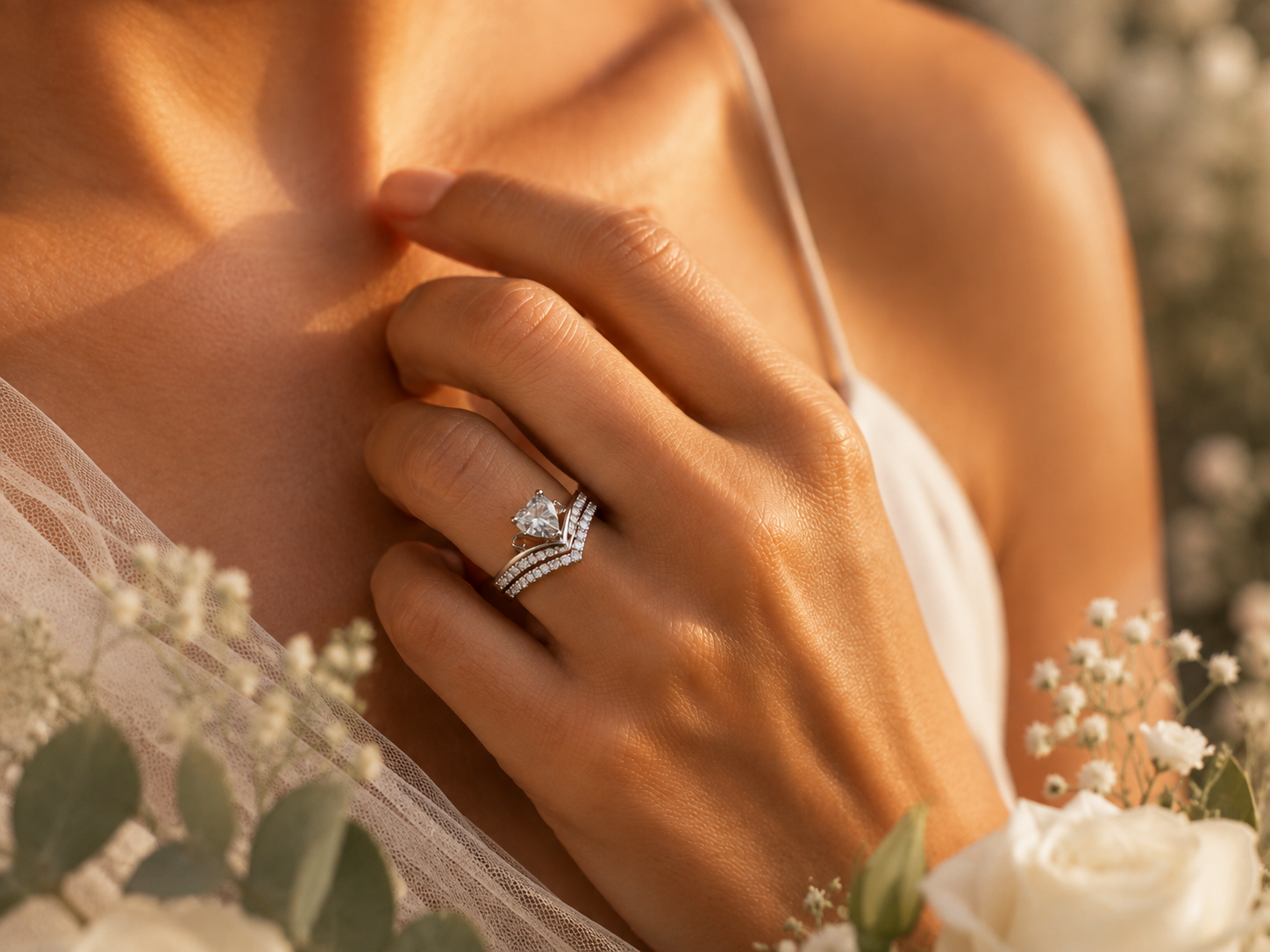 Gemstone Wedding RIngs by LUO Jewelry