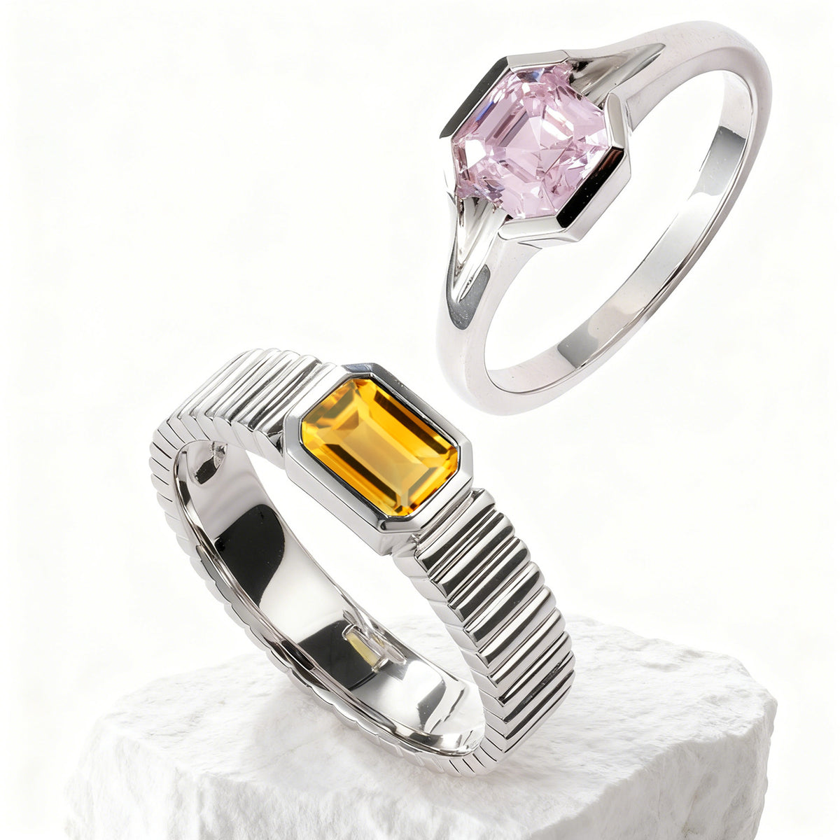 Bezel Setting Rings by LUO Jewelry