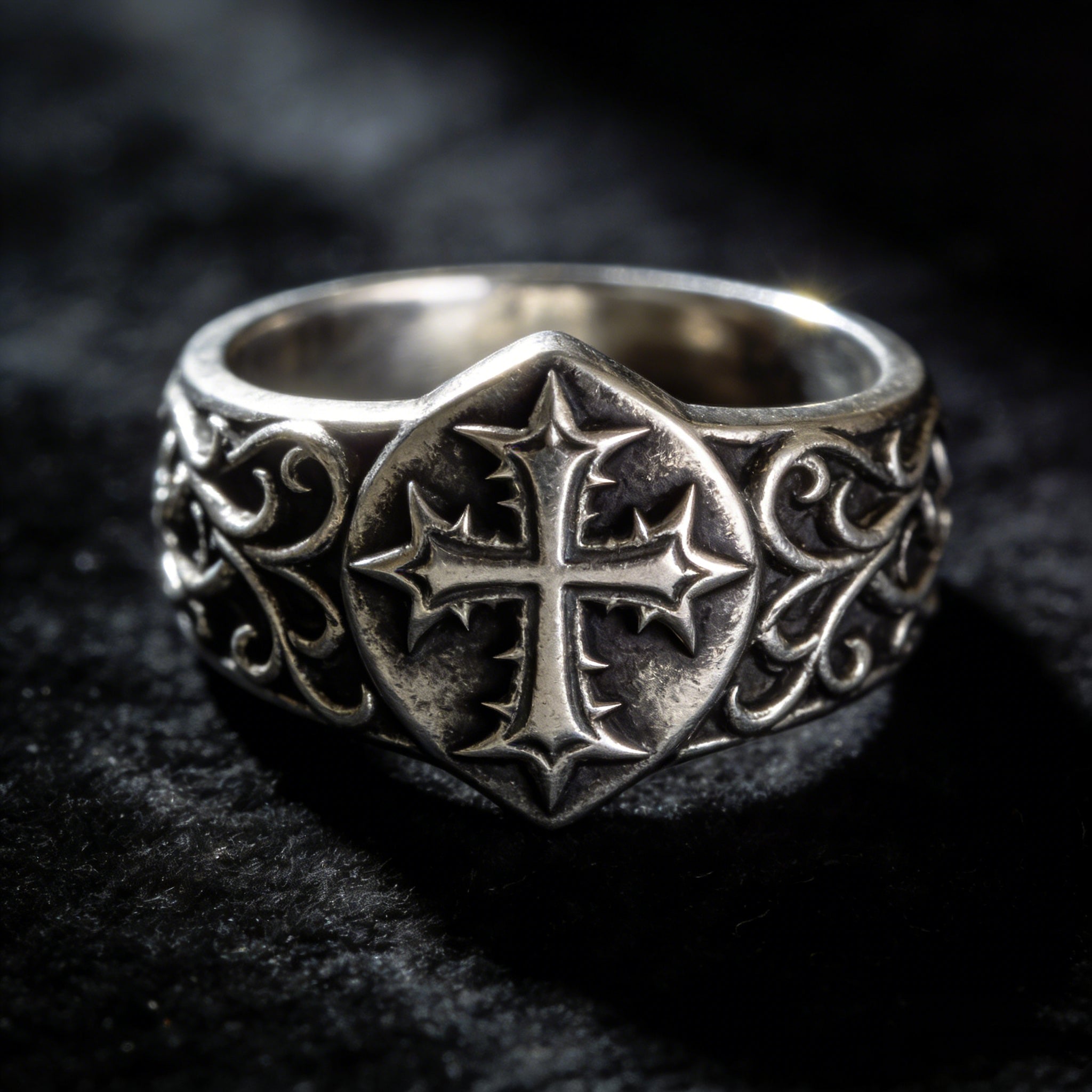 Gothic jewelry with cross motifs