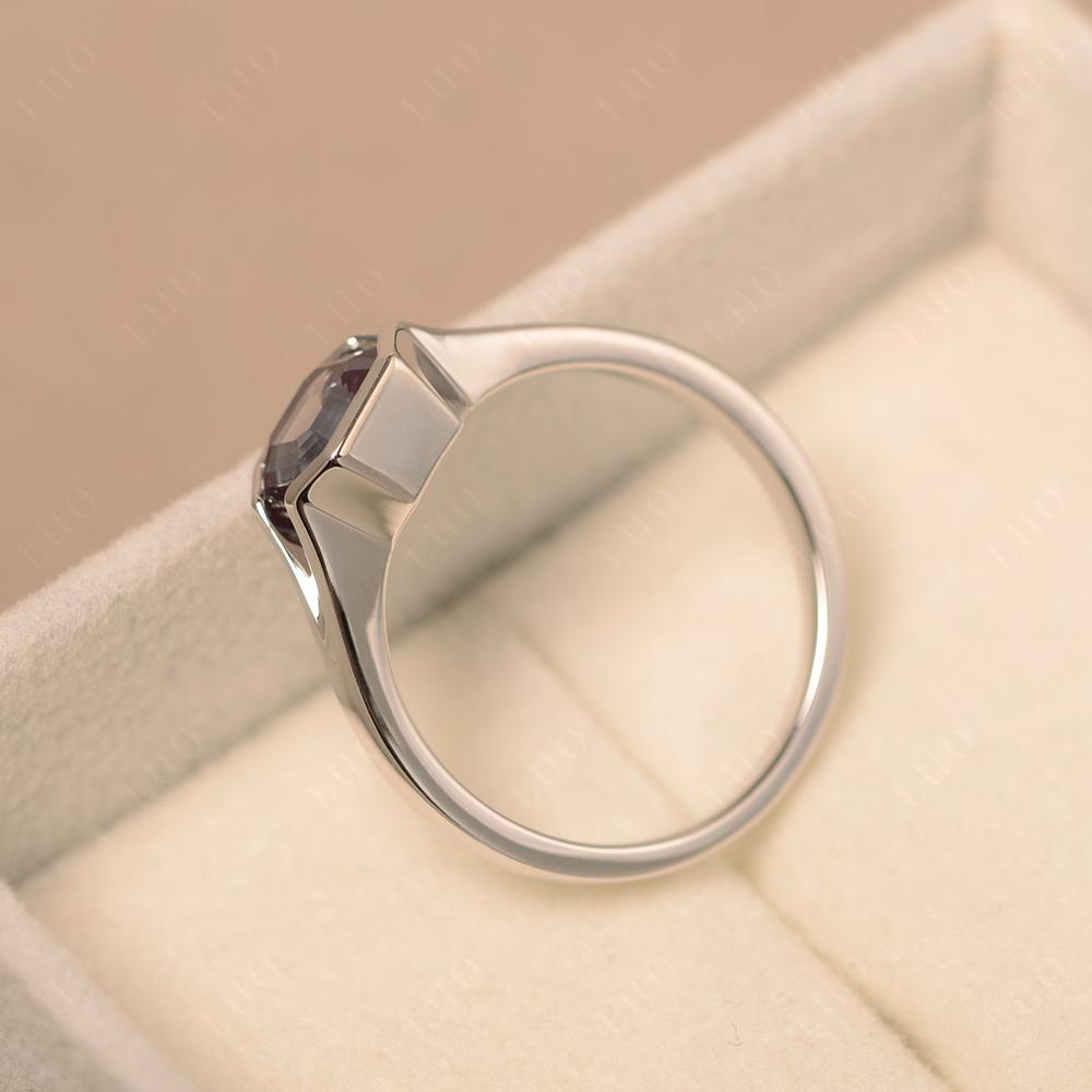 Asscher Cut Alexandrite Ring - LUO Jewelry 