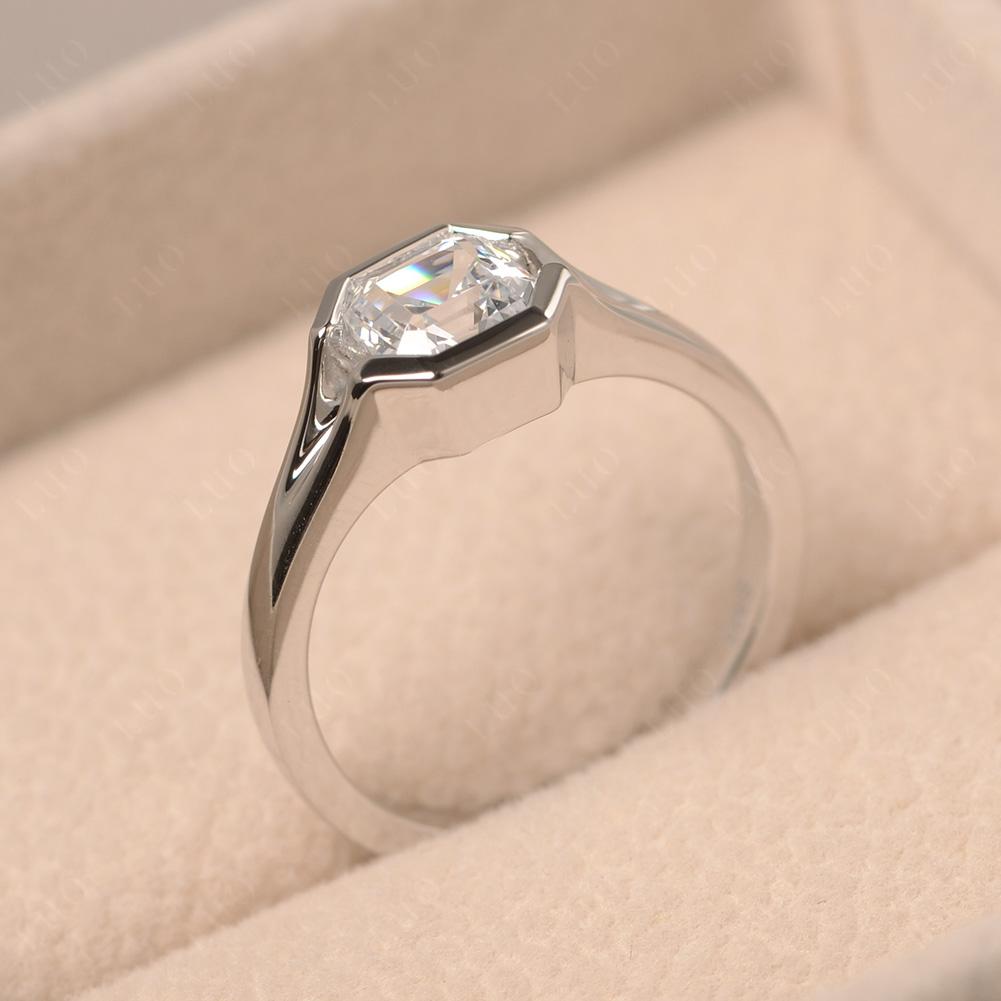 Cubic Zirconia Bezel Engagement Ring - LUO Jewelry 