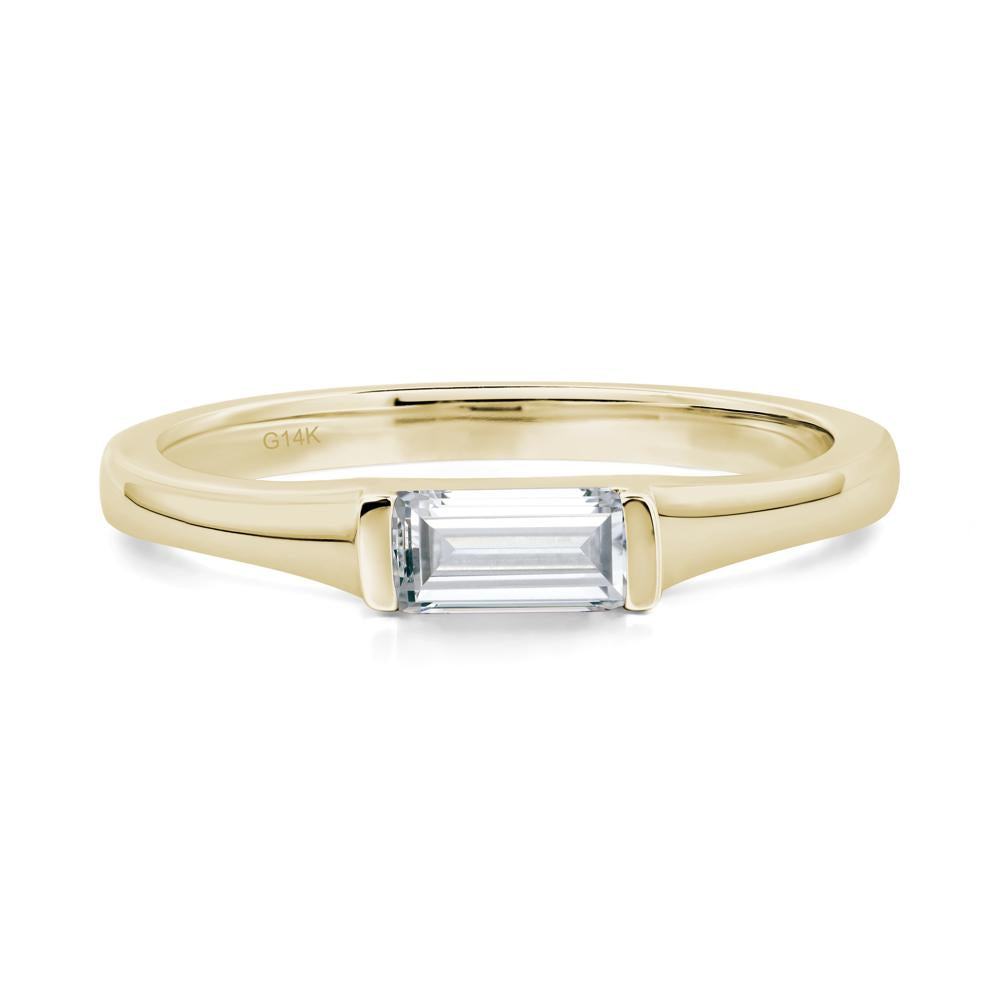 Diamond East West Baguette Ring - LUO Jewelry #metal_14k yellow gold
