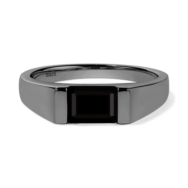 Leaf Inspired Black Spinel Engagement Ring | LUO
