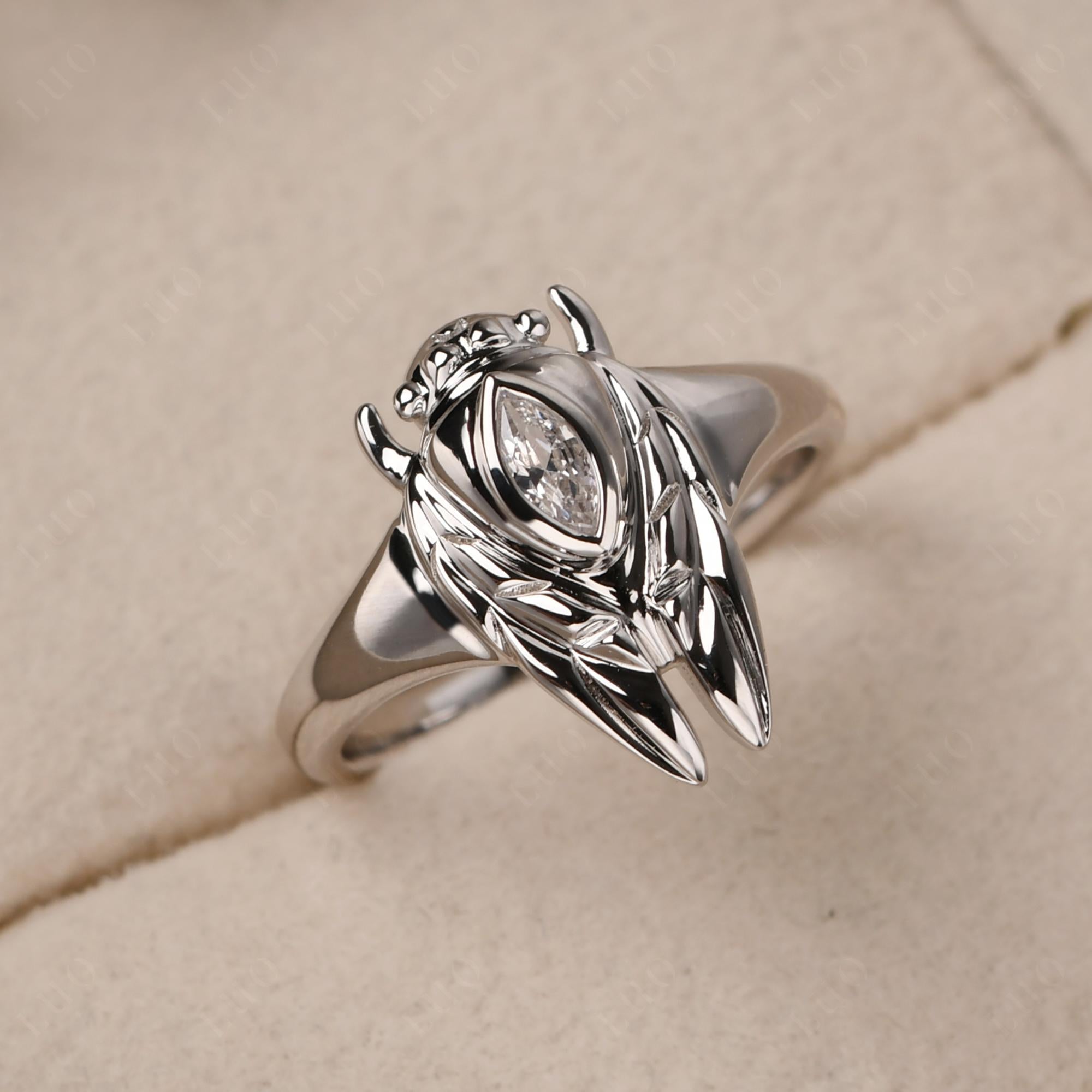 Anello cicala zirconia cubica