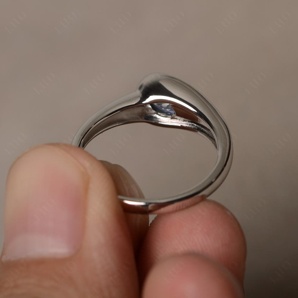 Alexandrite Simple Oval Engagement Ring - LUO Jewelry 