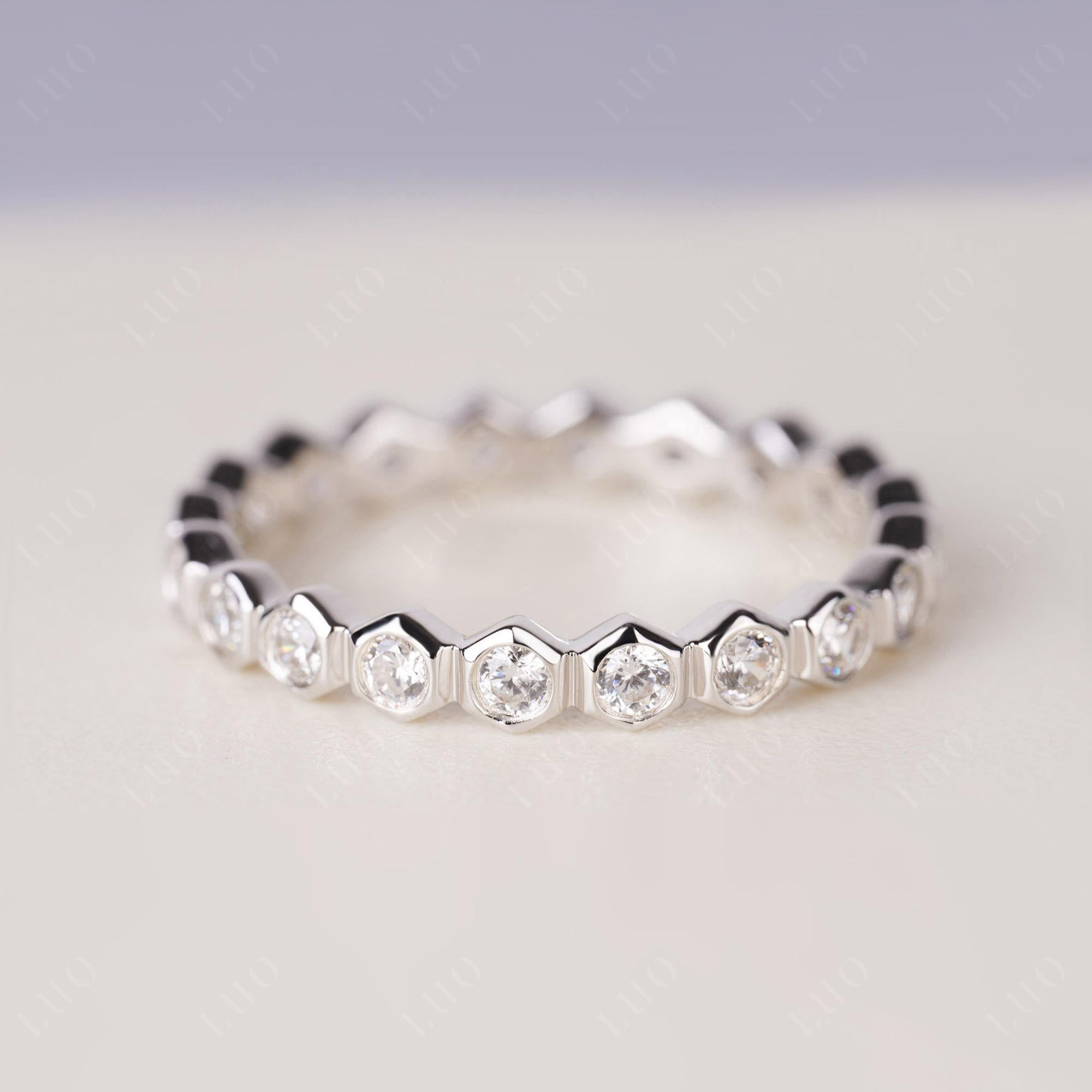Cubic Zirconia Honeycomb Ring | LUO Jewelry