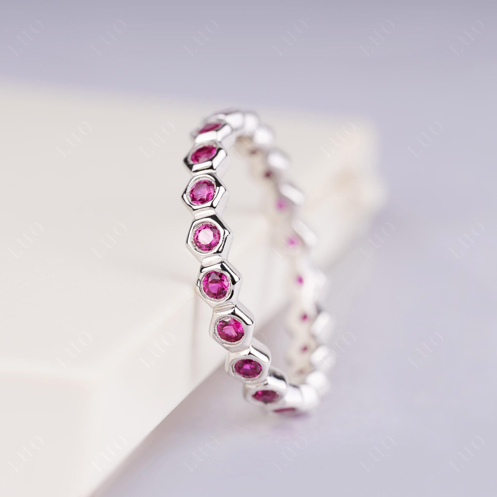 Ruby Honeycomb Ring | LUO Jewelry