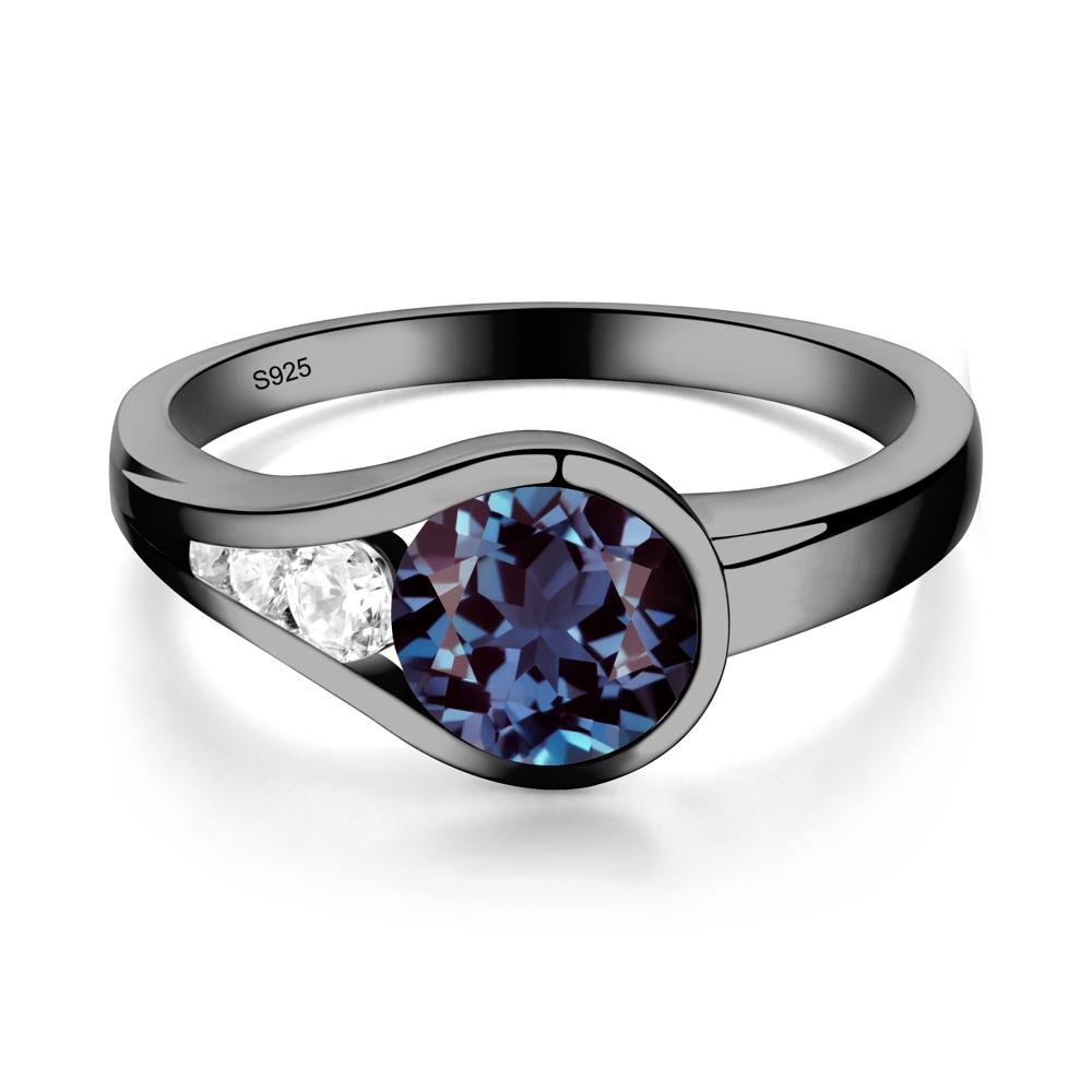 Alexandrite Rupert's Drop Ring - LUO Jewelry #metal_black finish sterling silver