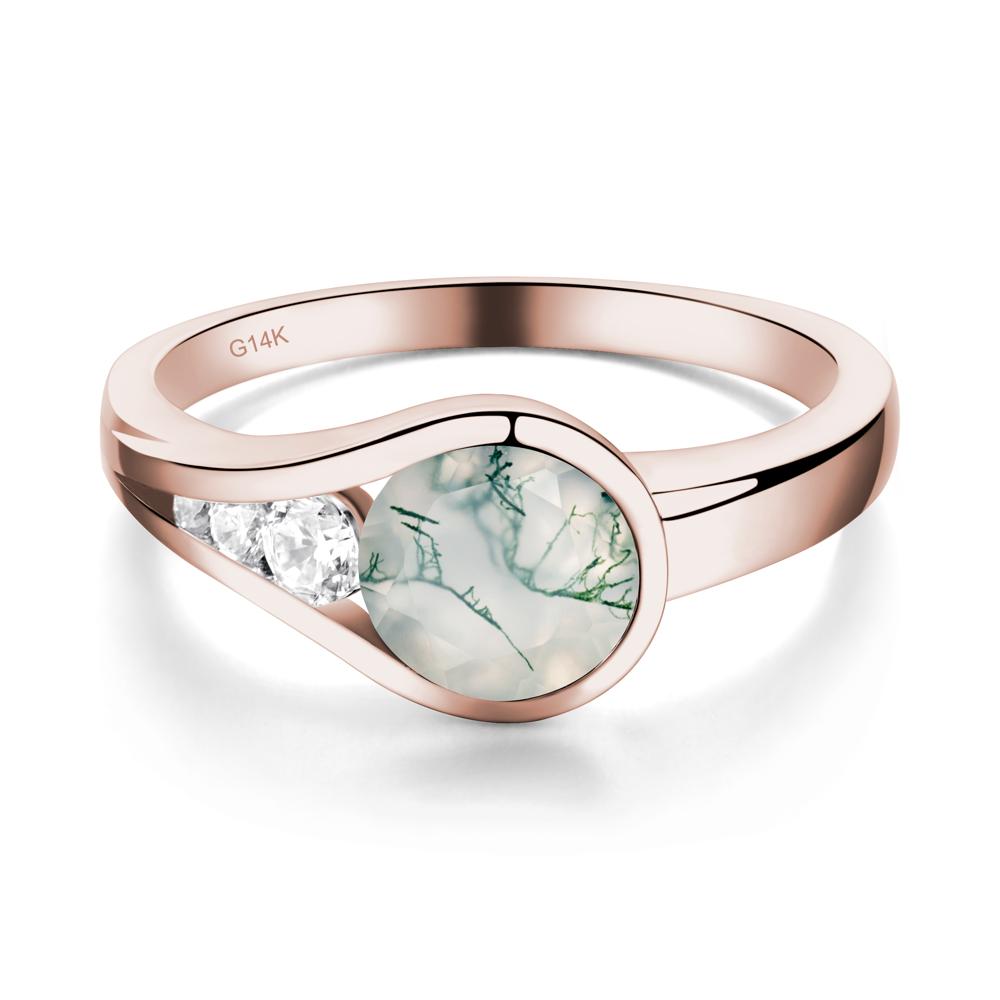 Prince Rupert's Drop Moss Agate Ring - LUO Jewelry #metal_14k rose gold