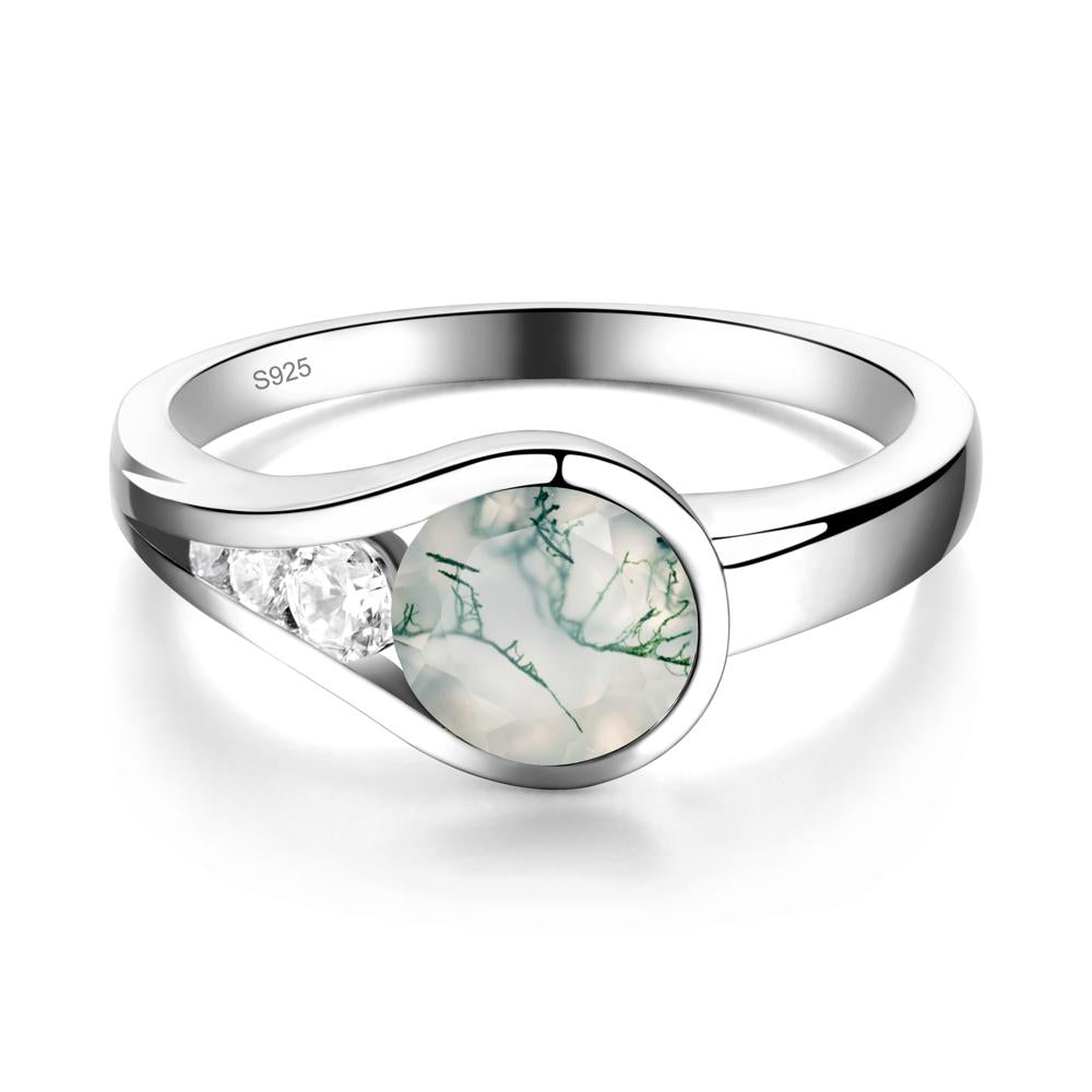 Prince Rupert's Drop Moss Agate Ring - LUO Jewelry #metal_sterling silver