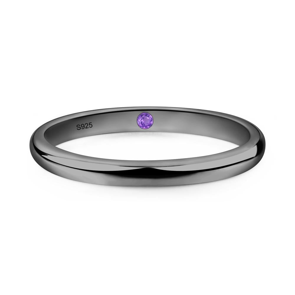 Hidden Amethyst Ring - LUO Jewelry #metal_black finish sterling silver