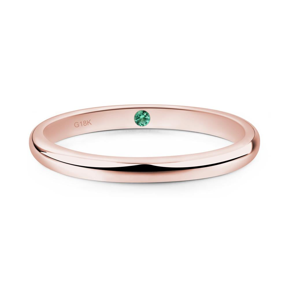 Hidden Emerald Ring - LUO Jewelry #metal_18k rose gold