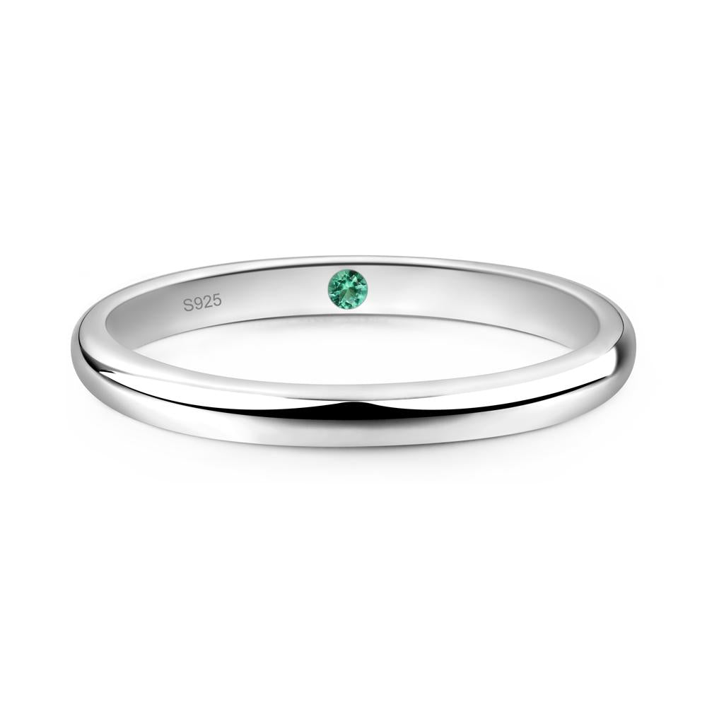 Hidden Emerald Ring - LUO Jewelry #metal_sterling silver