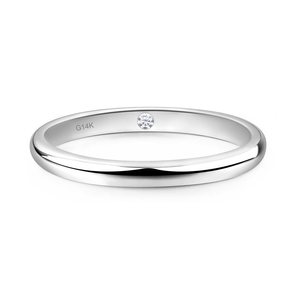 Hidden Moissanite Ring - LUO Jewelry #metal_14k white gold