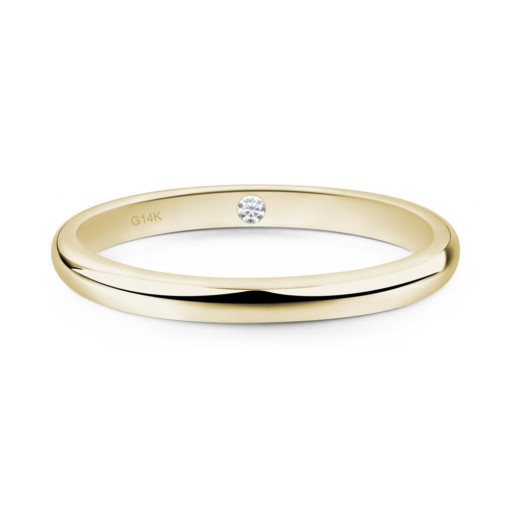 Hidden Moissanite Ring - LUO Jewelry #metal_14k yellow gold
