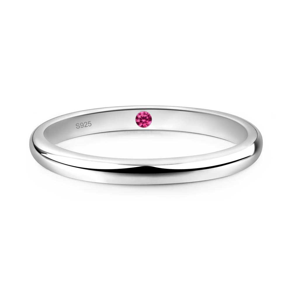 Hidden Ruby Ring - LUO Jewelry #metal_sterling silver