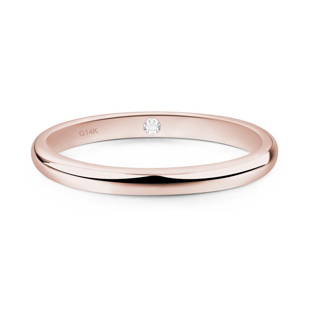 Hidden White Topaz Ring - LUO Jewelry #metal_14k rose gold