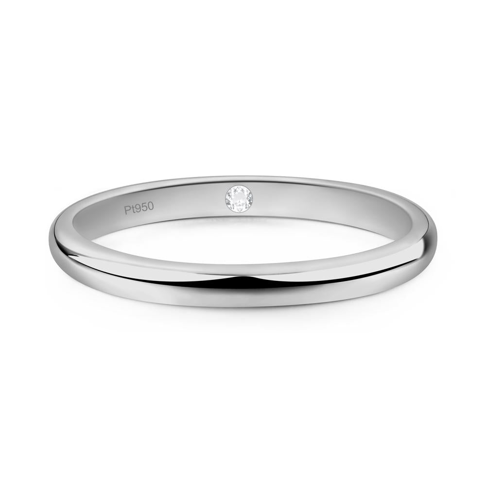 Hidden White Topaz Ring - LUO Jewelry #metal_platinum