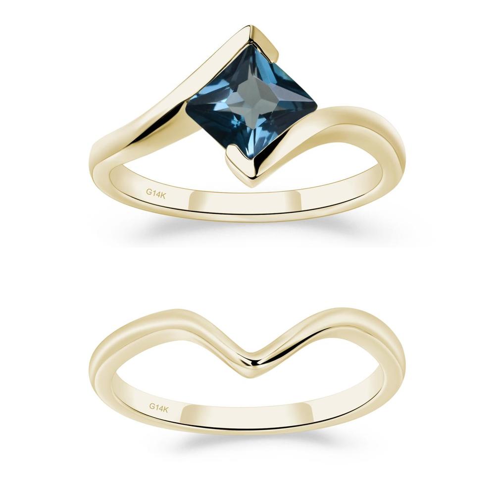 London Blue Topaz Tension Setting Ring - LUO Jewelry #metal_xxxxx