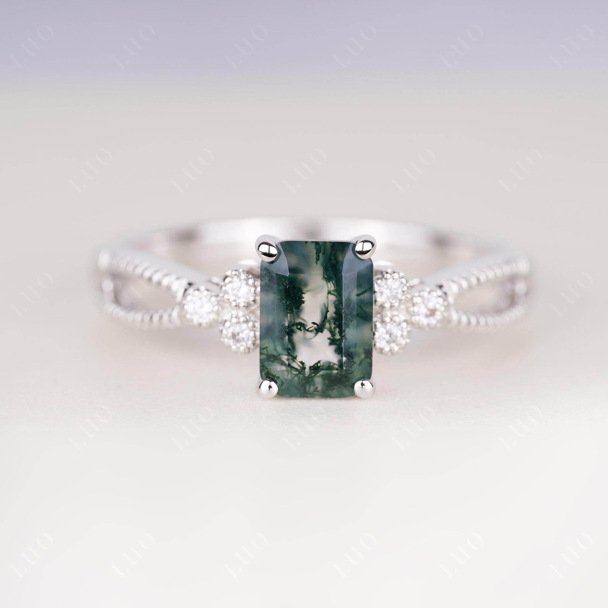 Antique Moss Agate Ring | LUO Jewelry
