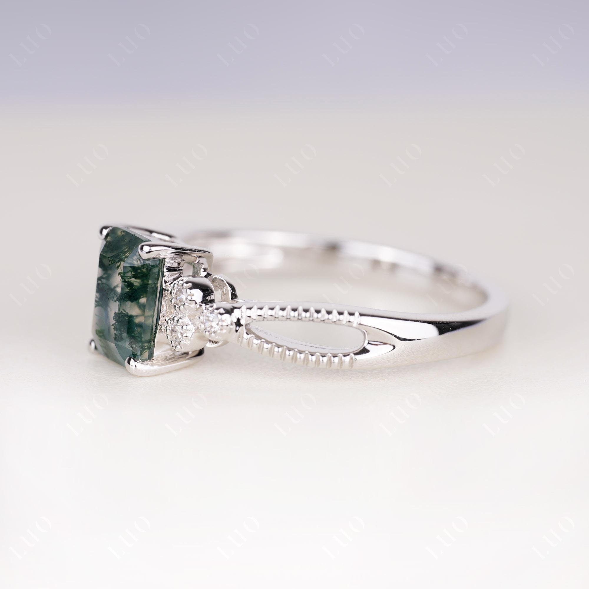 Antique Moss Agate Ring | LUO Jewelry