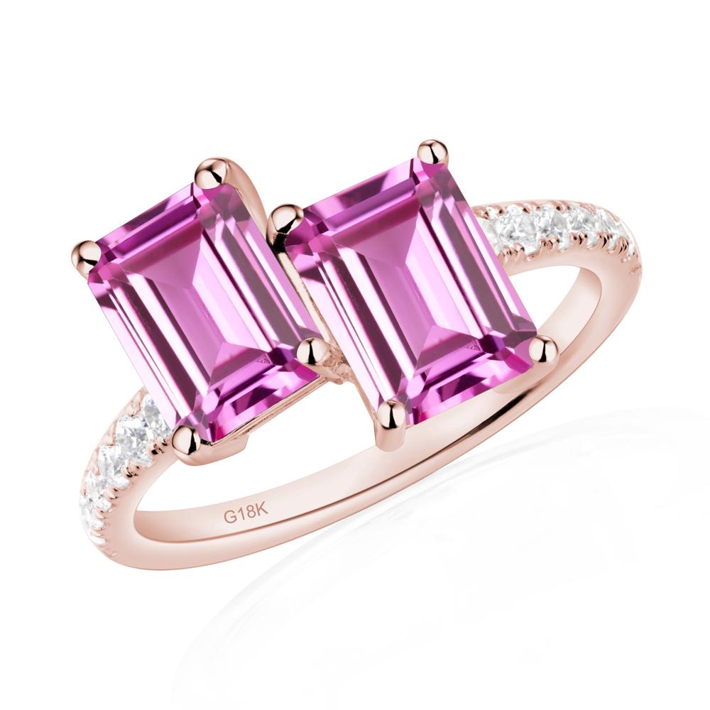 Pink Sapphire Toi Et Moi Ring | LUO Jewelry #metal_18k rose gold