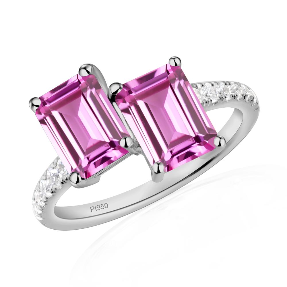 Pink Sapphire Toi Et Moi Ring | LUO Jewelry #metal_platinum