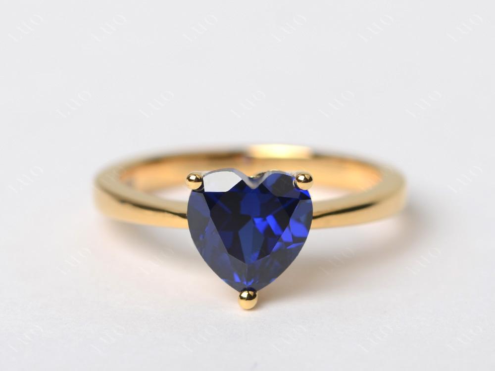 Heart Cut Sapphire Ring - LUO Jewelry 