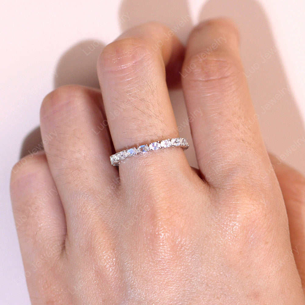 Moonstone Oval Eternity Ring