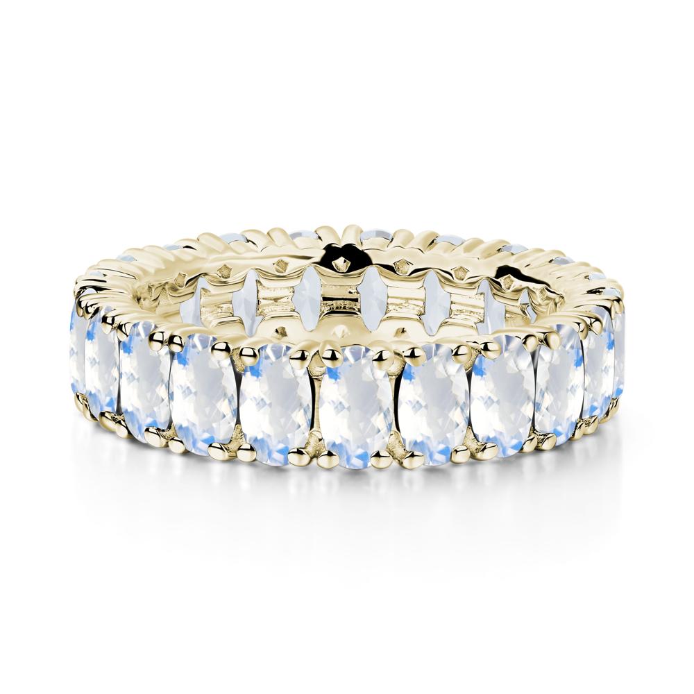 Oval Moonstone Eternity Band Ring - LUO Jewelry #metal_14k yellow gold