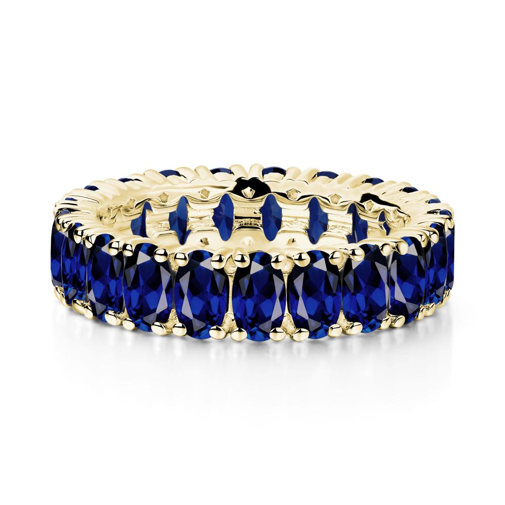 Oval Sapphire Eternity Band Ring - LUO Jewelry #metal_18k yellow gold