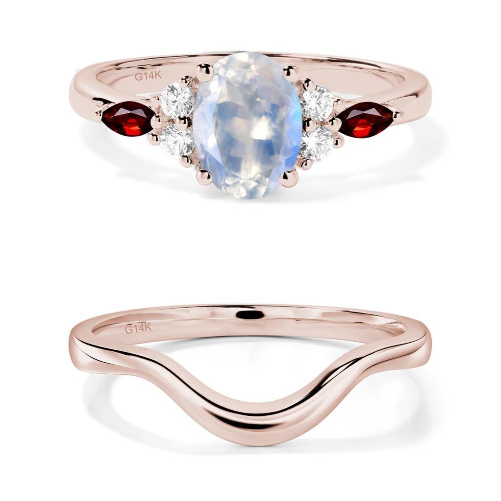 Simple Oval Moonstone Engagement Ring - LUO Jewelry #metal_xxxxx
