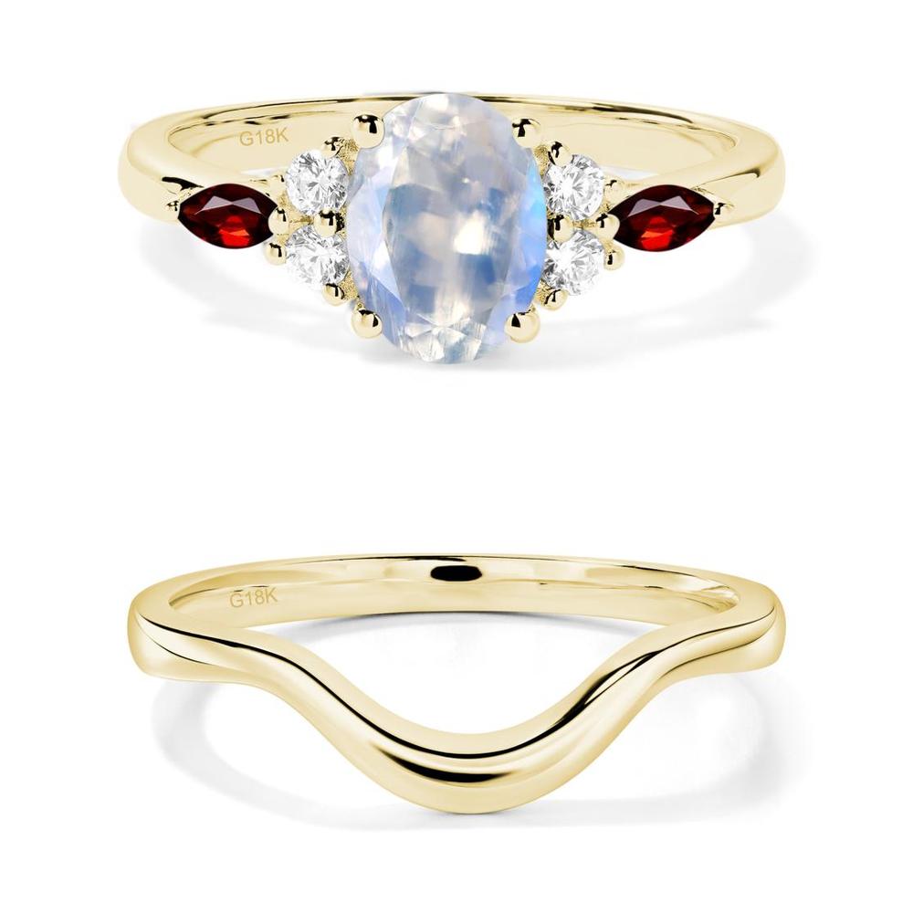 Simple Oval Moonstone Engagement Ring - LUO Jewelry #metal_xxxxx